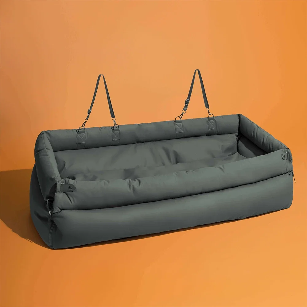 VOFORD Pet Outing Drehmaschine Luxus Kunstleder Hund Autositz/Katze Autobett/Booster Bett Pet Booster Autositz Hund Katze Reisesitz 3