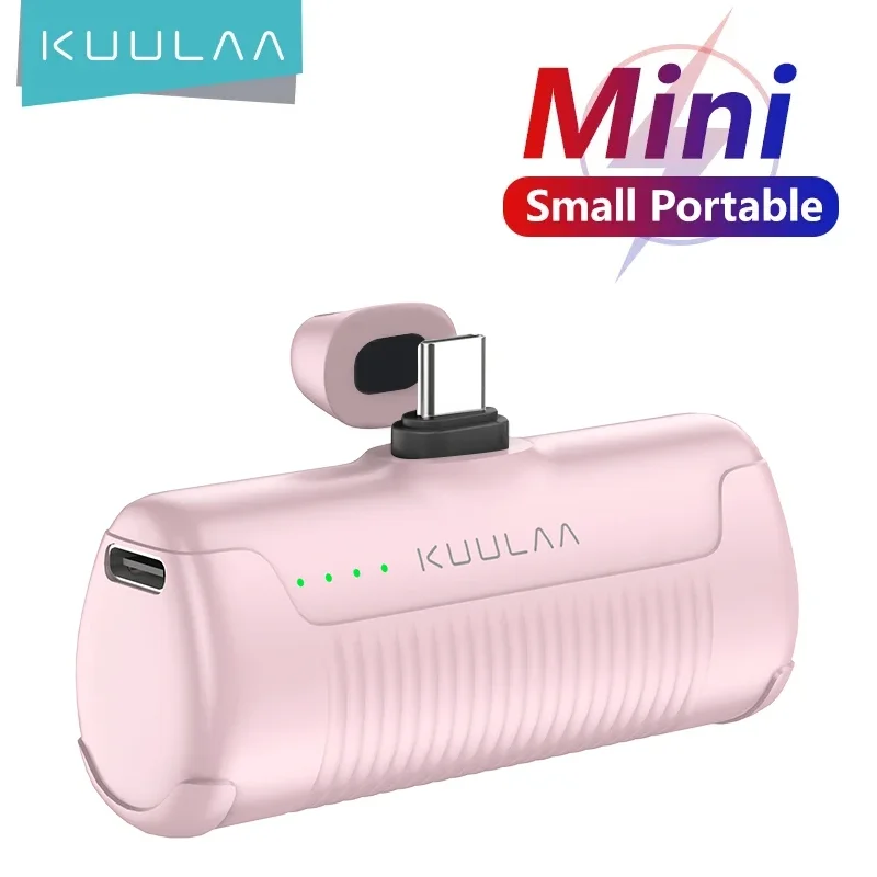 

KUULAA 4500mAh Mini Power Bank Portable Charger For iPhone 15 14 13 12 Pro Max Samsung Xiaomi Huawei-Batterie Externe PowerBank