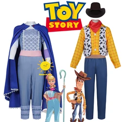 BEAST KINGDOM Anime Bo Peep Woody Cosplay Costume Toy Story Cosplay Cowboys Woody Suits Vest Hat Cape Halloween Party Cos Adult