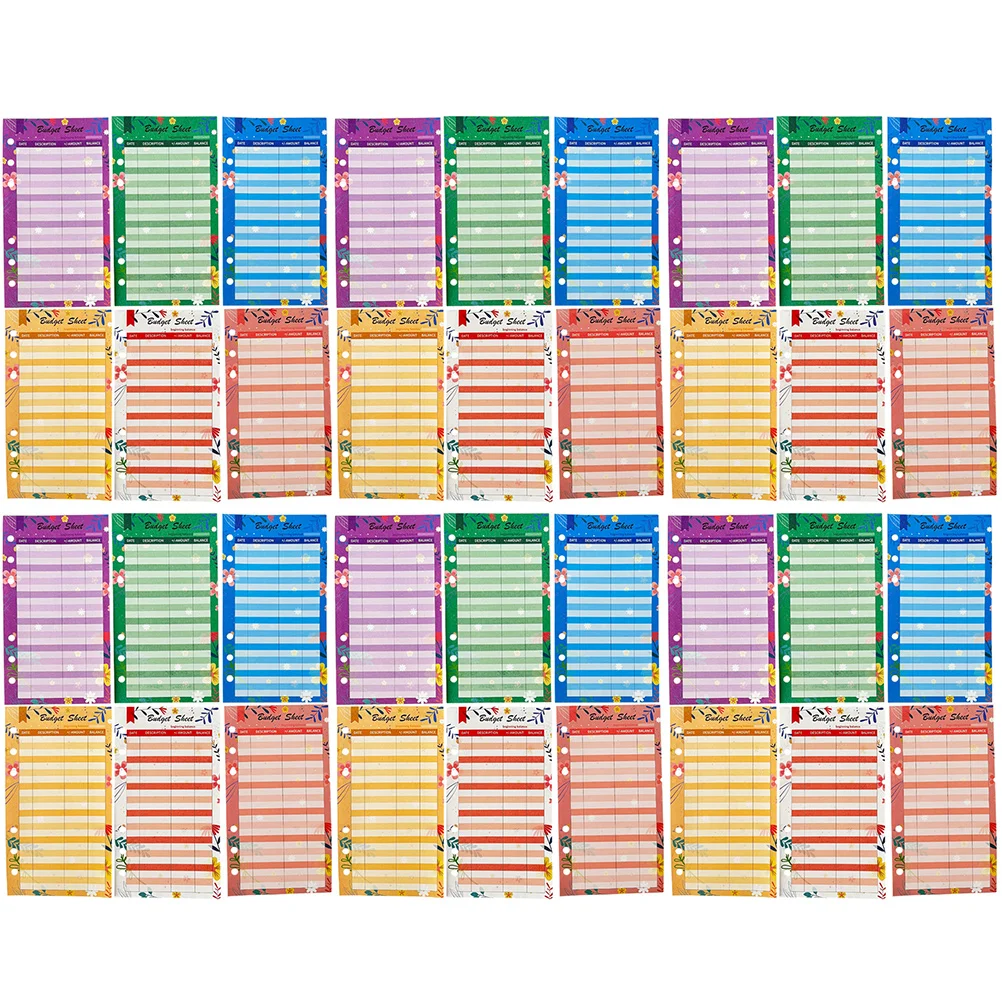 Sheets Punch Hole Daily Budget Planner For Home Office Business Use Expense Tracking Cards Paper Budget Supply Cash