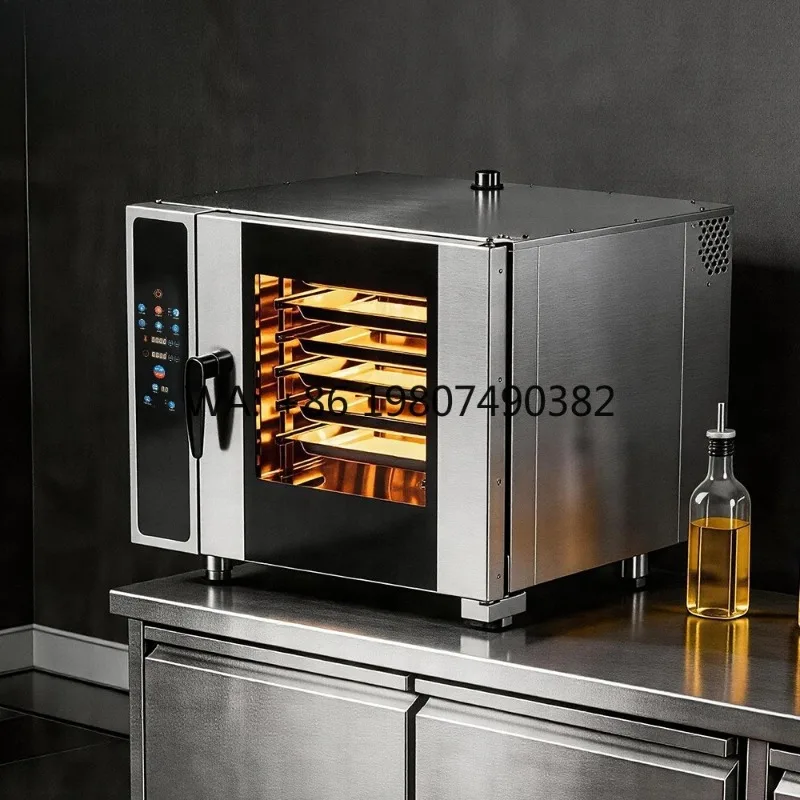 GN 1/1 Combi Convection Oven, With Automatic Washing Function, Multifunctional Commercial Baking Roasting Kitchen Appliance