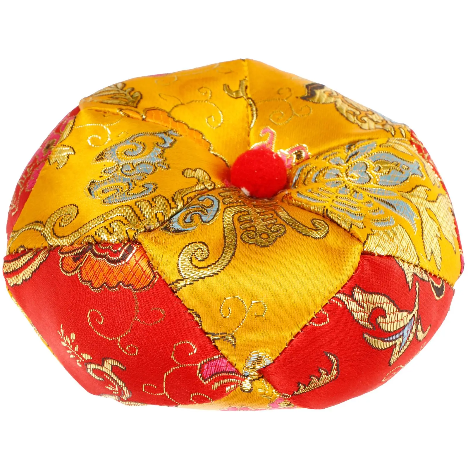 

Wooden Fish Tibetan Cushion 3.5 Inches Hand Sewn Cotton Cushion Buddha Sound Bowl Meditation Tibetan Singing Bowl Durable