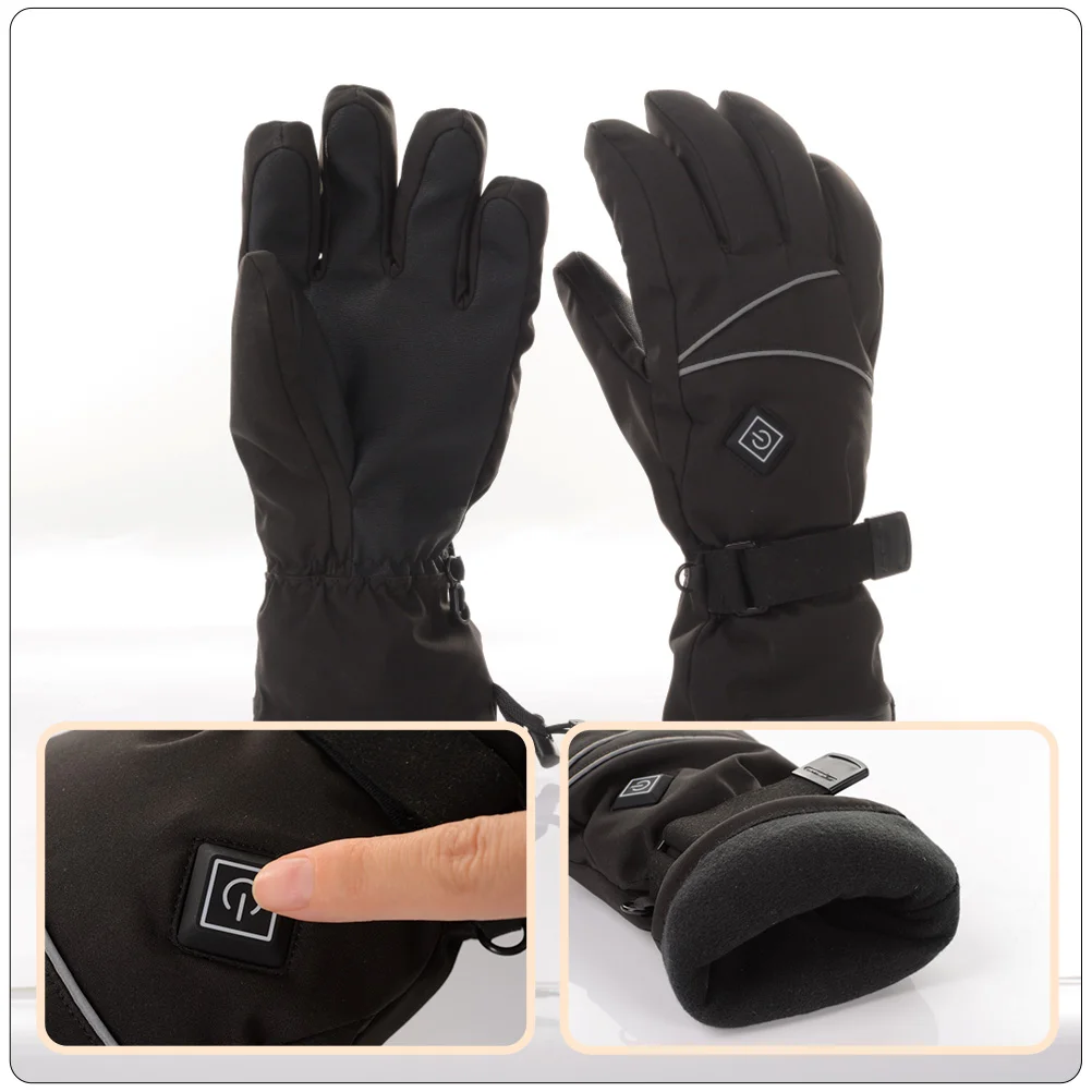 Luvas aquecidas multifuncionais para motocicleta de esqui masculina e feminina para 33x13x3cm poliéster (tecidos de poliéster fornecimento de inverno