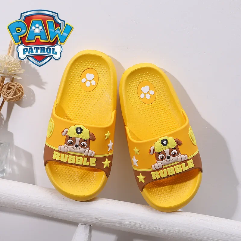 Paw Patrols Kawaii Chase Cartoon Summer Slippers Boys Girls Indoor Home Cosplay Sandals Bathroom Non-Slip Breathable Kids Gift