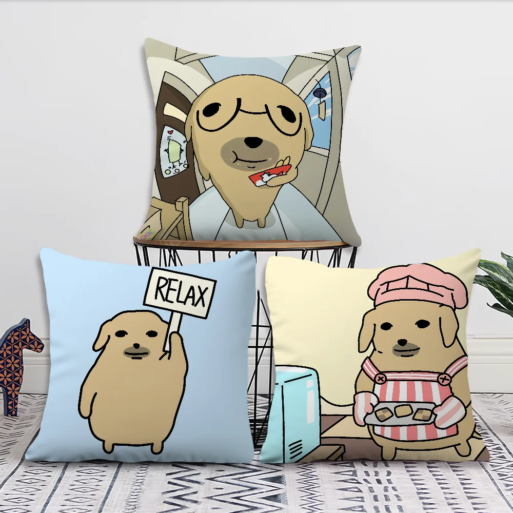 Funny Kawaii N-Nudaeng Dog Meme Cushion Cover Comfortable Soft Pillow Case for Sofa Living Room Home Decor Protective Covers
