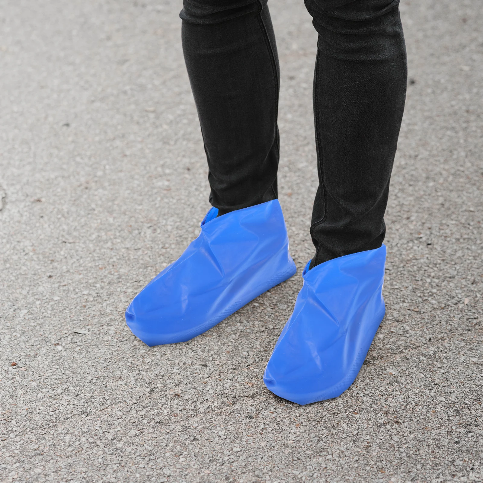 

2 Pairs Waterproof Latex Boot Cover Elastic Shoes Protector Reusable Rain Covers Camping Emulsion Foot for