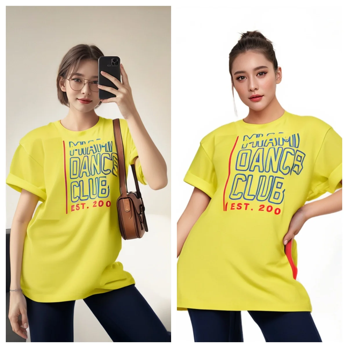 2025 ملابس اللياقة البدنية ملابس الرقص الرياضة الجري تي شيرت فضفاض تي شيرت 0249