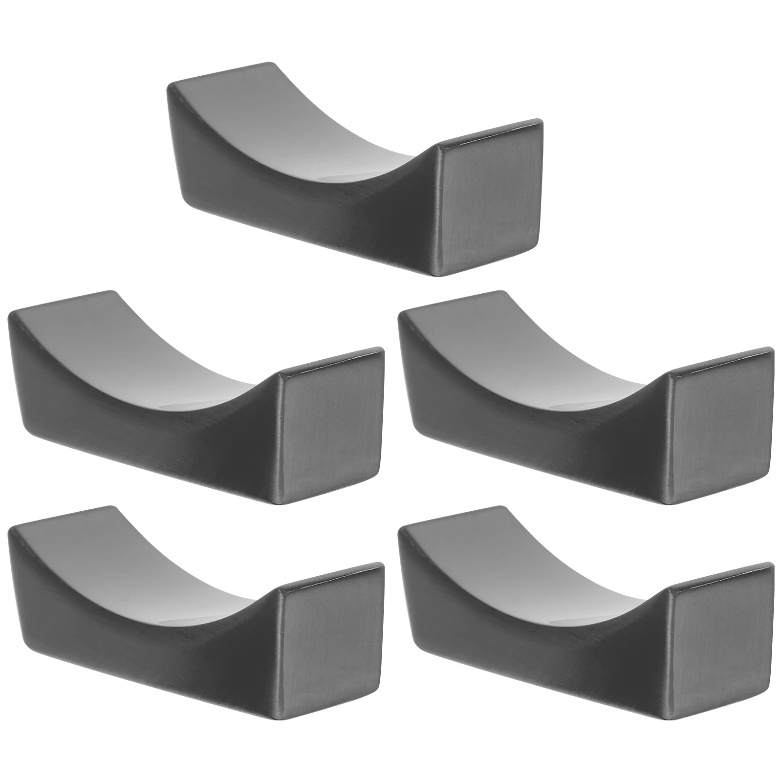 

5pcs Stainless Steel Chopsticks Rest Holders Black Desktop Tableware Rack Easy Clean Kitchen Cutlery Organizer