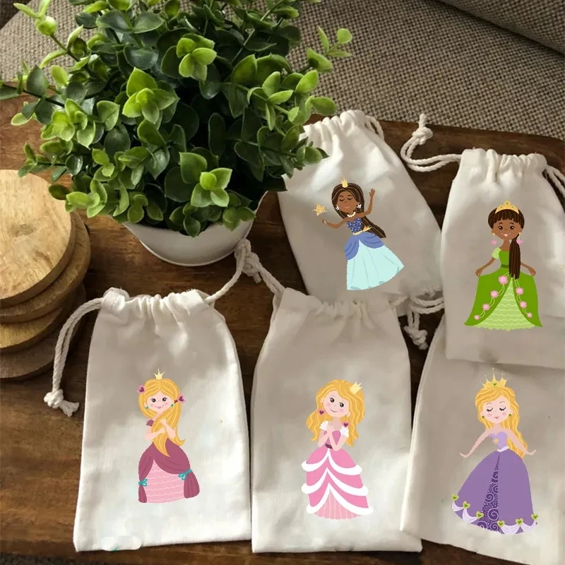 5pcs Fairy magic Princess Candy Gift Bags Kid girl first 1st 2nd 3rd 4th 5th garden Birthday Party Baby Shower Decoration favor