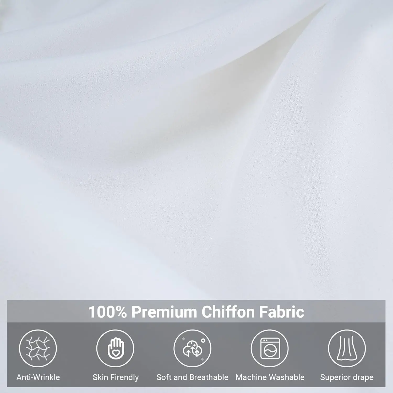 مظلة سرير للأطفال مع بوم بومس - ناموسية لسرير الأطفال، سرير مزدوج إلى كوين، ديكور حضانة أبيض #2