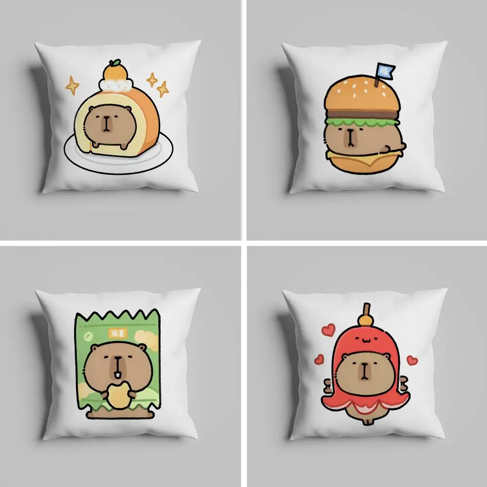 

Capybara Pillow Case luxurious home office, sofa decorative Multi sized car seat cushions, pillowcases