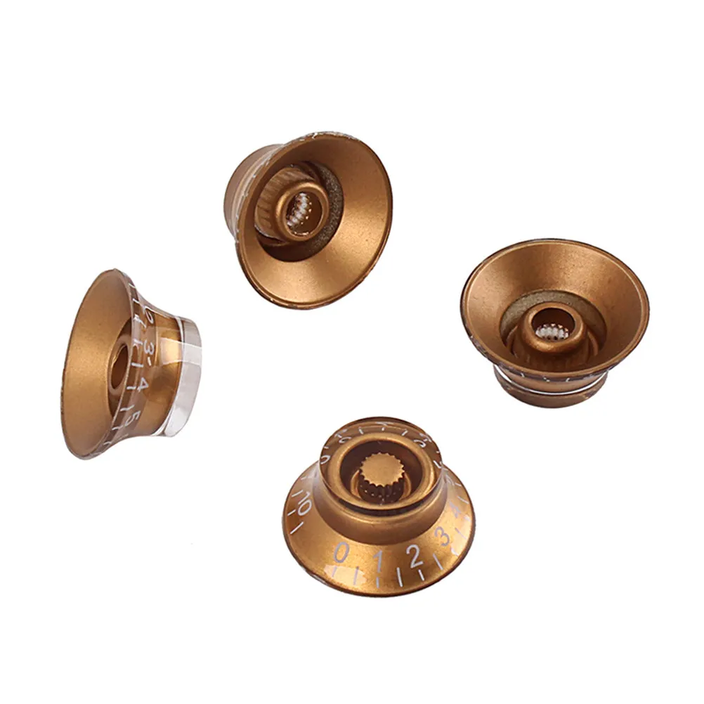 4Pcs Professional Grade Guitar Volume Tone Control Knobs Set Electric Guitar Replacement Parts Easy Install Premium Plastic