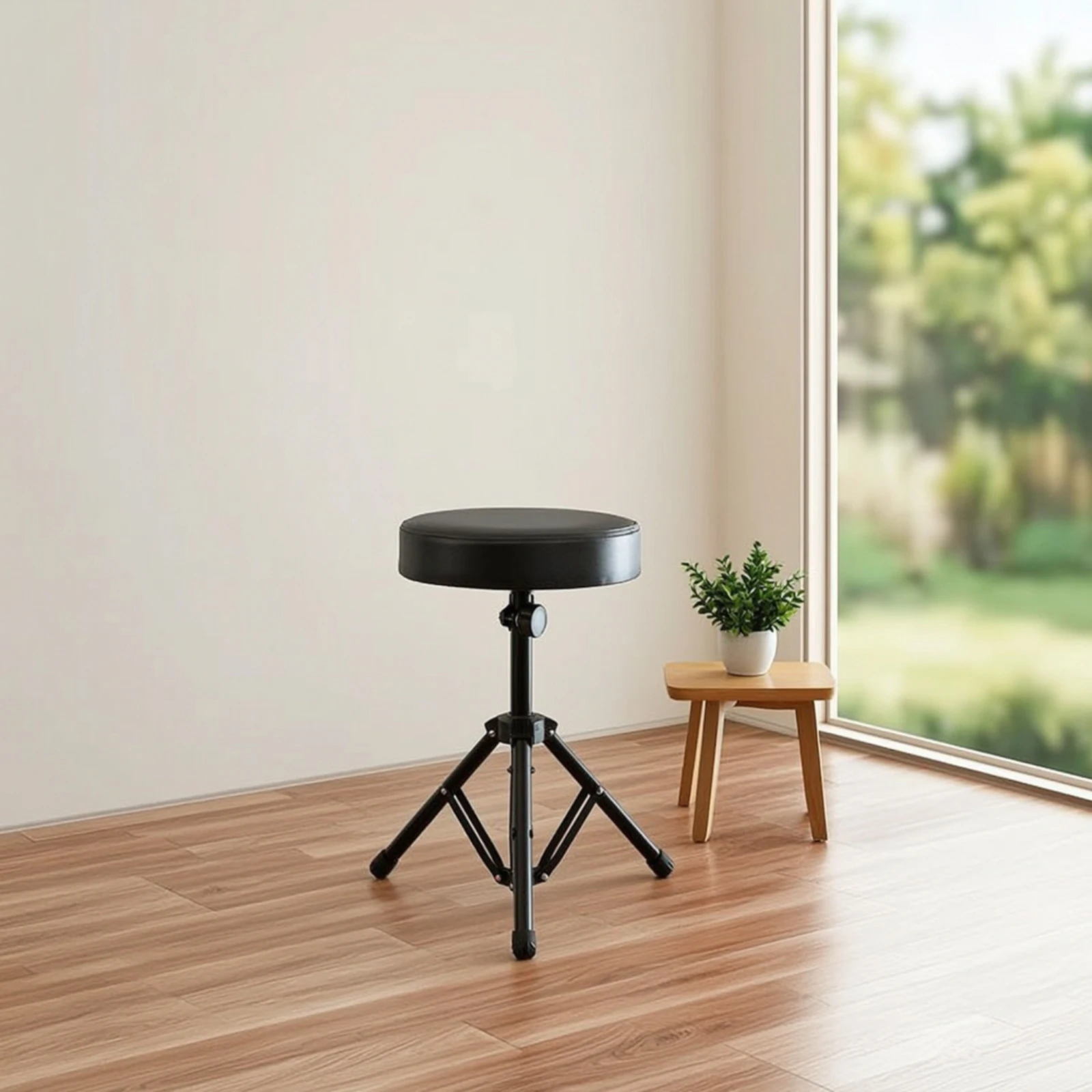 Drum Practice Pad - Drum Stool with Padded Seat High-Density