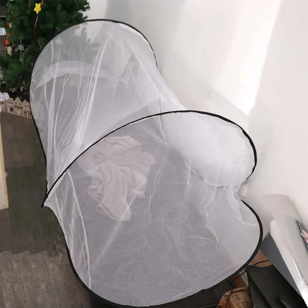 Full Cover Travel Folding Mosquito Net Anti Mosquito Adjustable Single Bed Sleeping Mosquito Net Breathable Zipper
