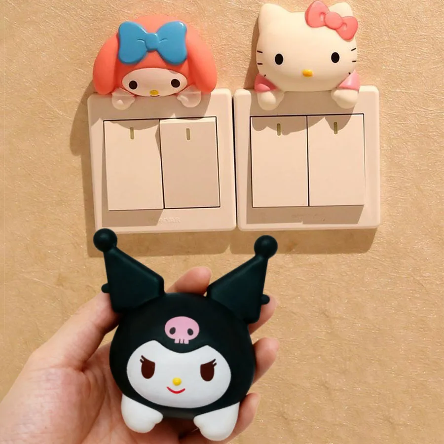 

1 шт. наклейки Kuromi My Melody Hello Kitty, идеально подходящие для украшения стен, домашнего декора и декора комнаты.