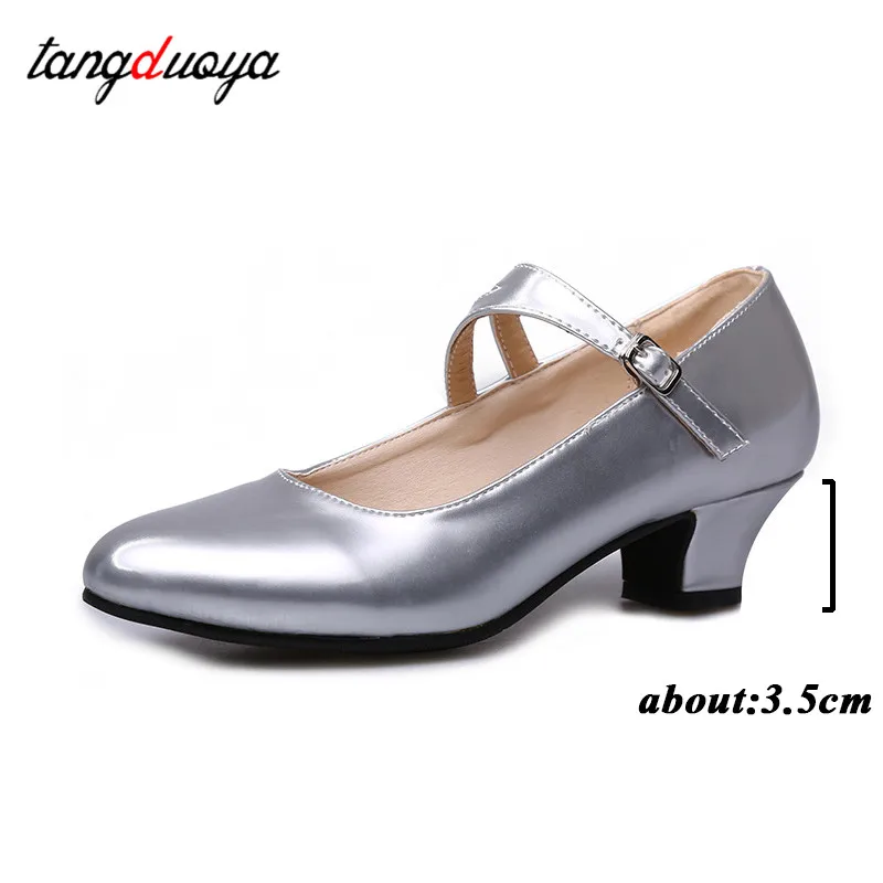 wholesale dancing shoes for women latino outdoors Latin Salsa dance shoes for women close toe low heels 3.5cm Modern Dance Shoes