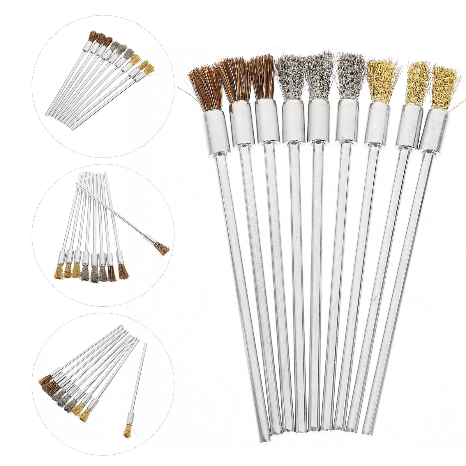 

1 Set Wire Brush For Drill Attachment Electric Sanding Rust Removal Tool Coarse Cleaner Burrs Remover Polishing Wheel