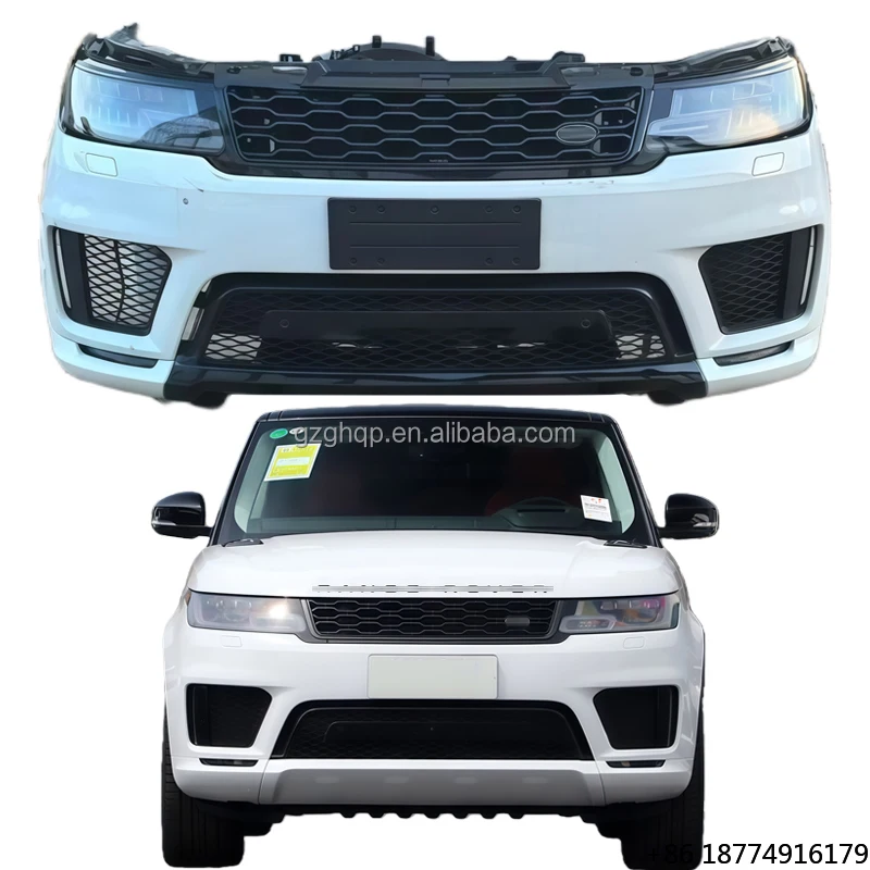 

Original Front Bumper Assembly for Range Rover Sport with White Body Kit and Radiator Cooling System (2018-2022)