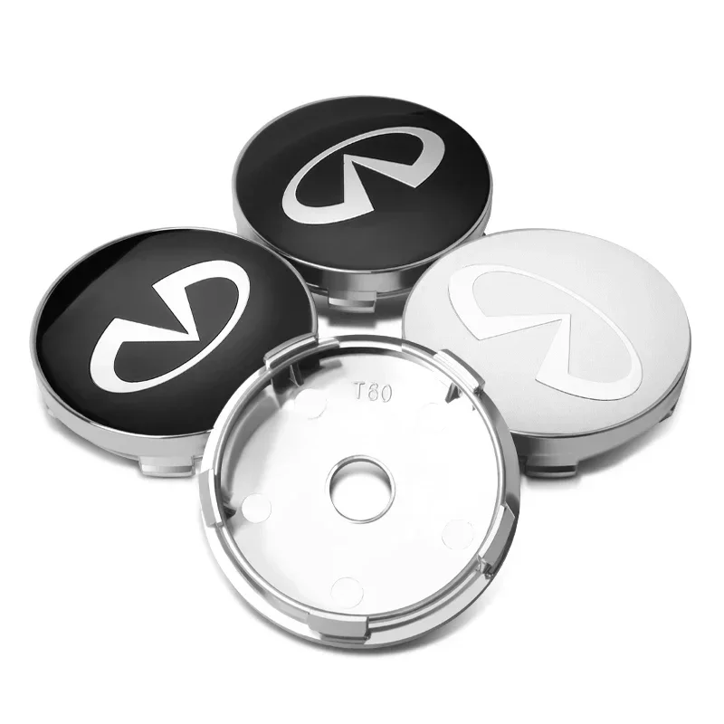 4pcs 60mm Modification Car Emblem Wheel Center Hub Cap Badge Sticker For Infiniti Q30 Q50 Q35 Q37 FX35 FX37 QX70 Q70L QX50 Q50L