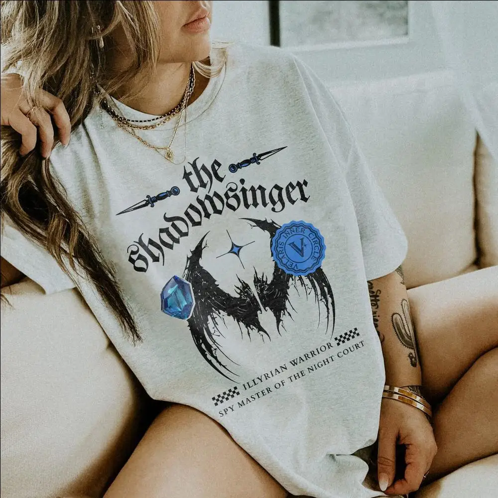 

Women Cotton T Shirt The Shadowsinger Shirt Cassian Illyrian Bat Boys Shirt Short Sleeve Fashion Crop Tops