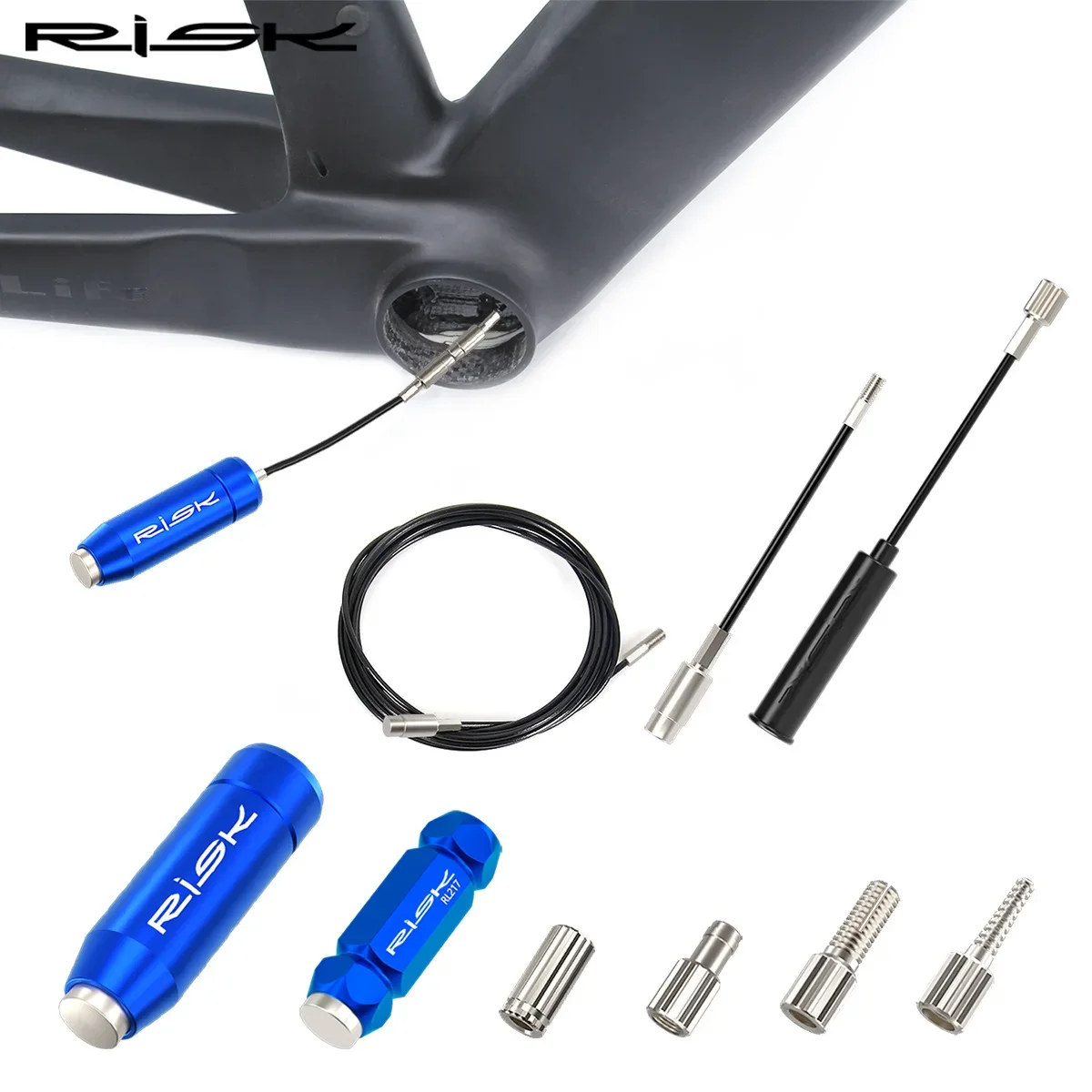 

RISK Bicycle Frame Internal Cable Routing Tool MTB Mountain Road Bike Carbon Fiber Frame Cable Guide Oil Tube Magnet Wire Leader