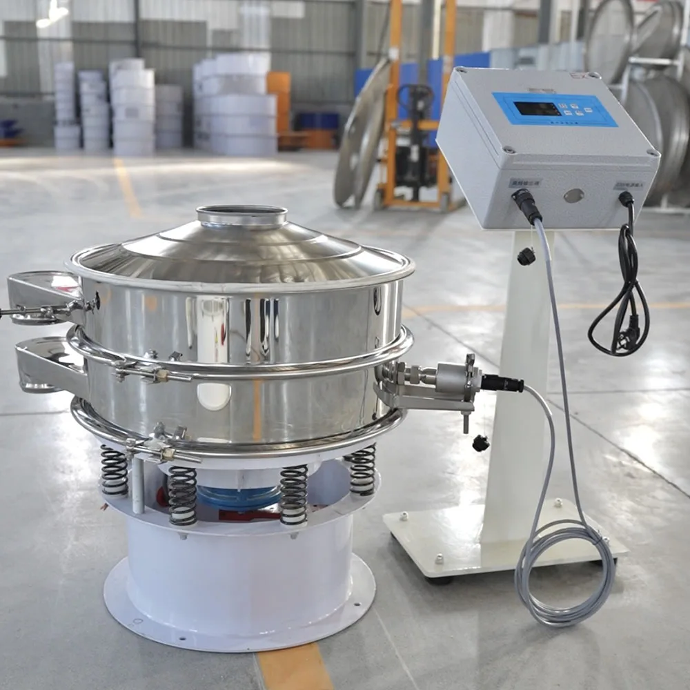 Chenqi tela vibratória rotativa ultrassônica, peneira vibratória de alta precisão, aço inoxidável, máquina de triagem circular