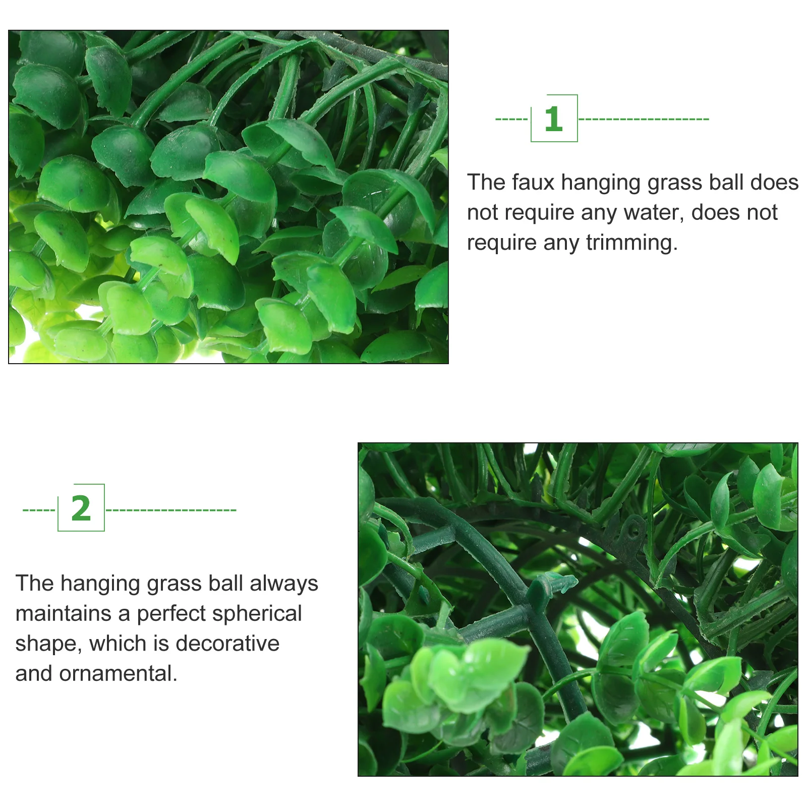 

Faux Topiary Ball Plants Decoration Simulation Plant Topiary Ceiling Hanging Grass Ball Ornament for Home Garden