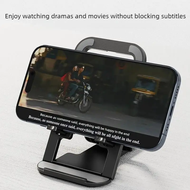 

Universal Foldable Phone Stand With Adjustable Viewing Angles–360° Rotating Desktop Holder Compatible With Various Mobile Phones