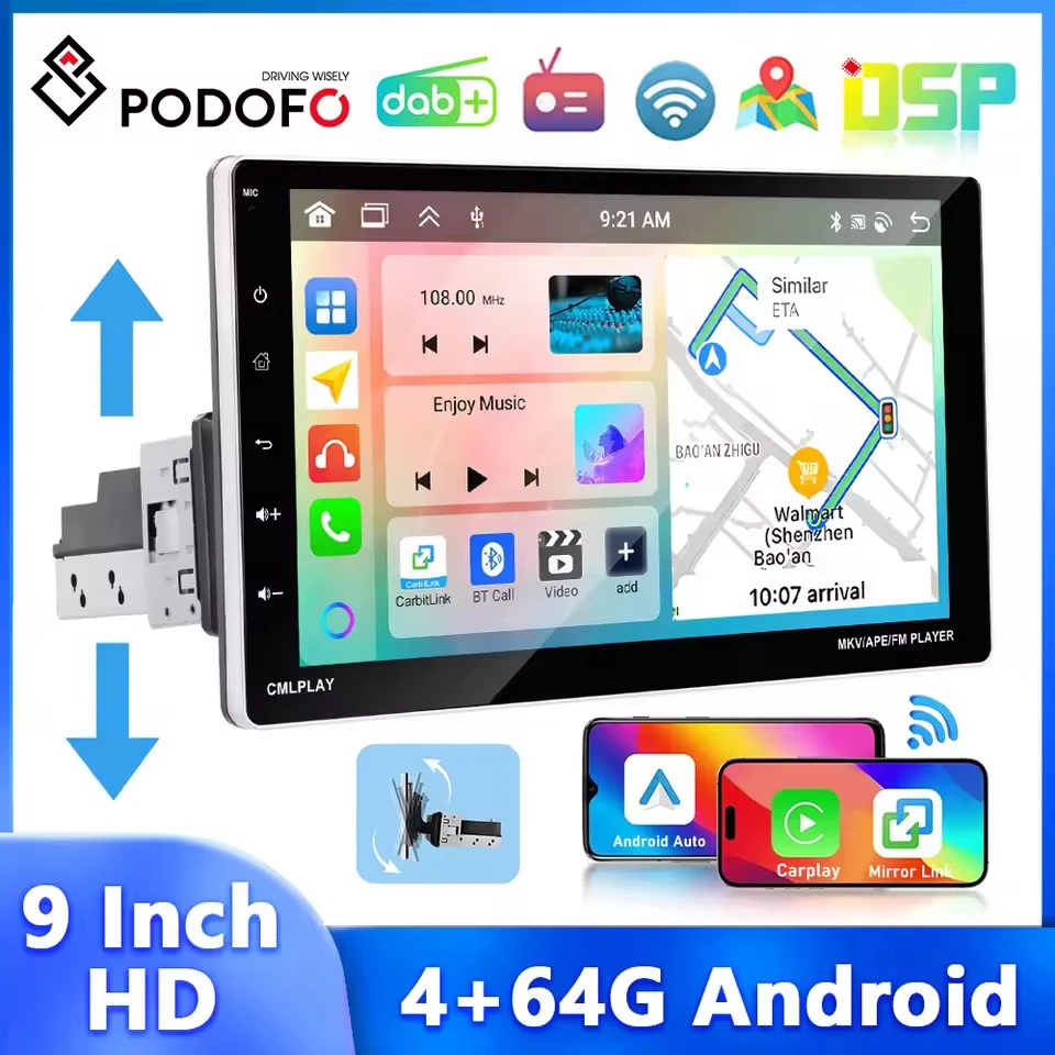 Podofo 4+64G 1Din C… - image