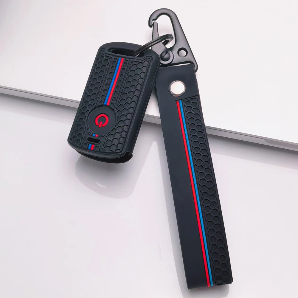 Key Case Cover for Honda YAMAHA Nmax XMax Aerox Forza with Keychain Anti-Scratch Shockproof Soft Grip Button Friendly New