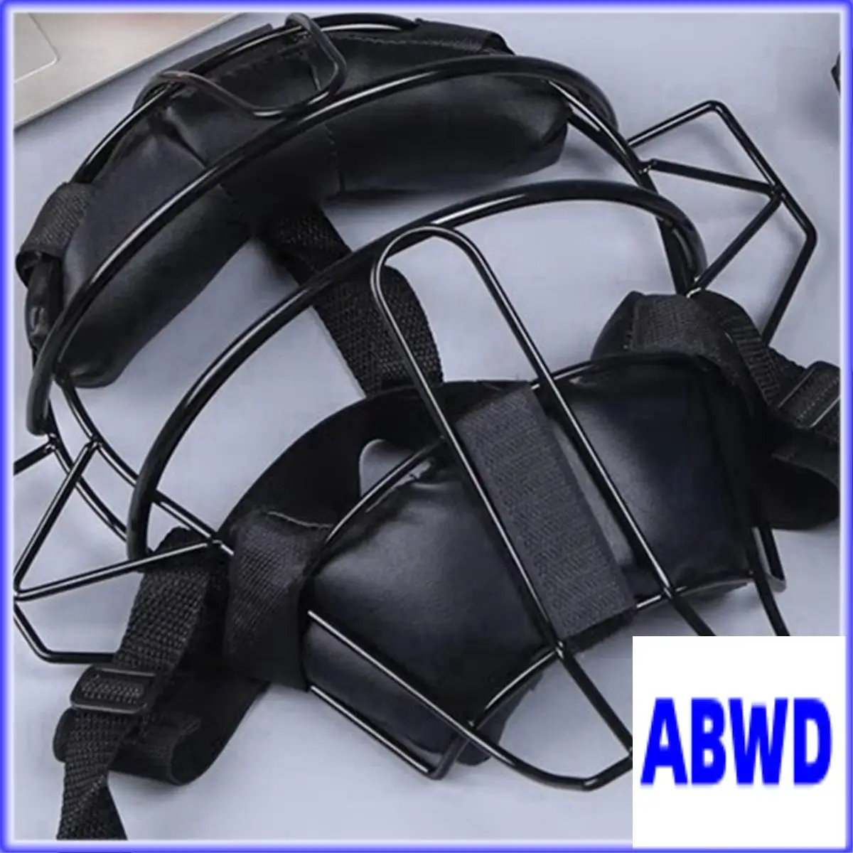 قناع البيسبول WD-2X لكامل الوجه، خفيف الوزن وآمن يوفر الحماية والراحة، لا يمنع الرؤية، أسود