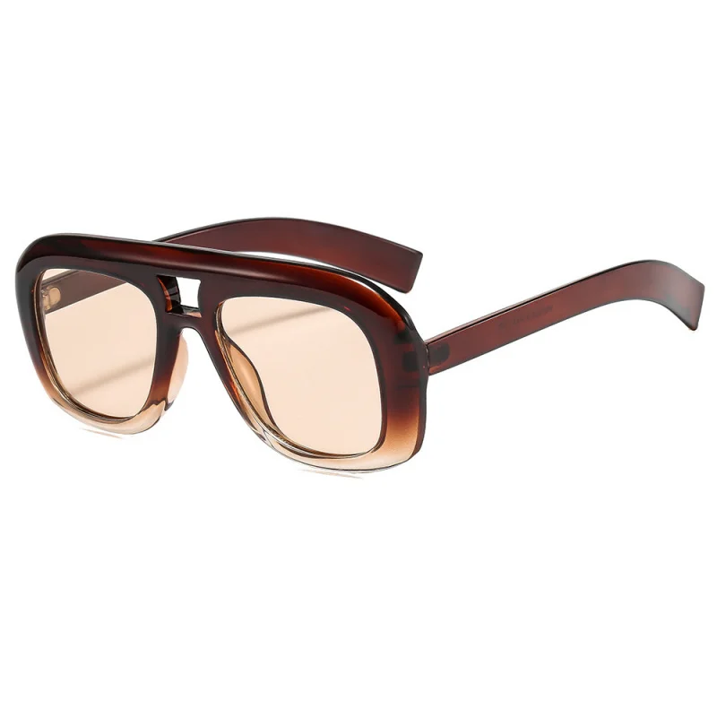 Modische Piloten-Sonnenbrille für Damen, Markendesigner, Bonbonfarben, Trendy, Stylisch, Getönte Gläser, Großer Rahmen, Lässige Alltags-Sonnenbrille, UV400-Schutz