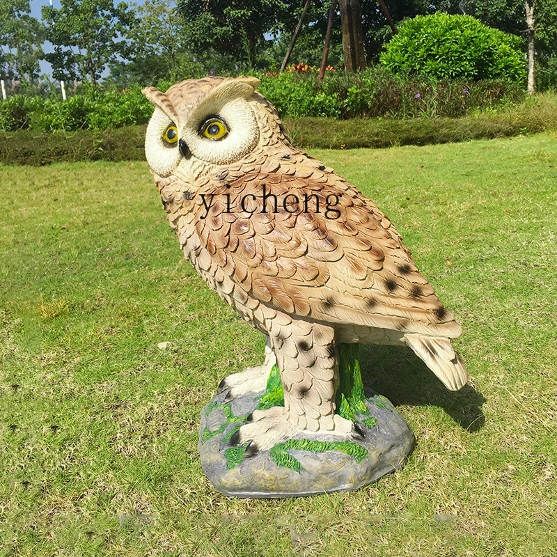 

ZK fiberglass simulation owl eagle bird ornament ostrich sculpture flower garden courtyard child outdoor landscape model