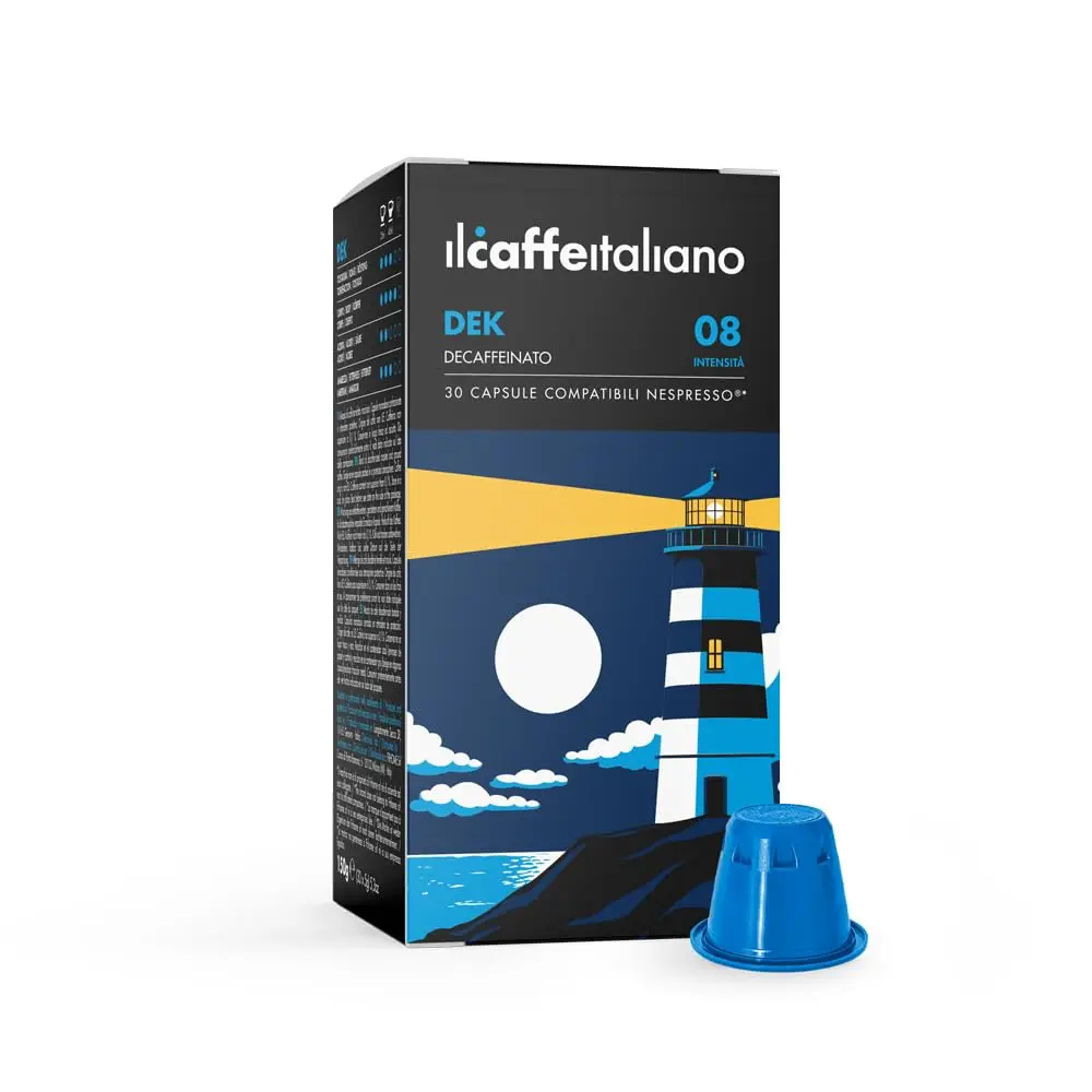 120 Capsules de Café Décaféiné - Intensité 8 - Café Italien - Capsules Compatibles Nespresso ®