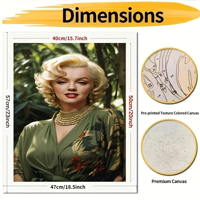 A Adult Paint-By-Numbers Kit for Professional Art Use, Featuring an Easy-To-Learn Design Suitable for Beginners. It Includes Acr