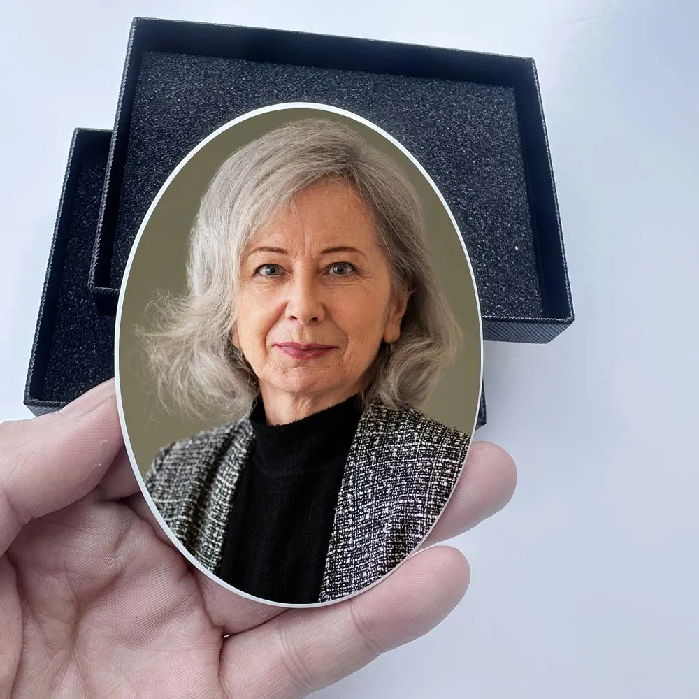 2D Flat Not 3D 1pc Custom Photo Memorial Headstone Tile Personalized Indoor/Outdoor Remembrance Gift Memorial Day gift.