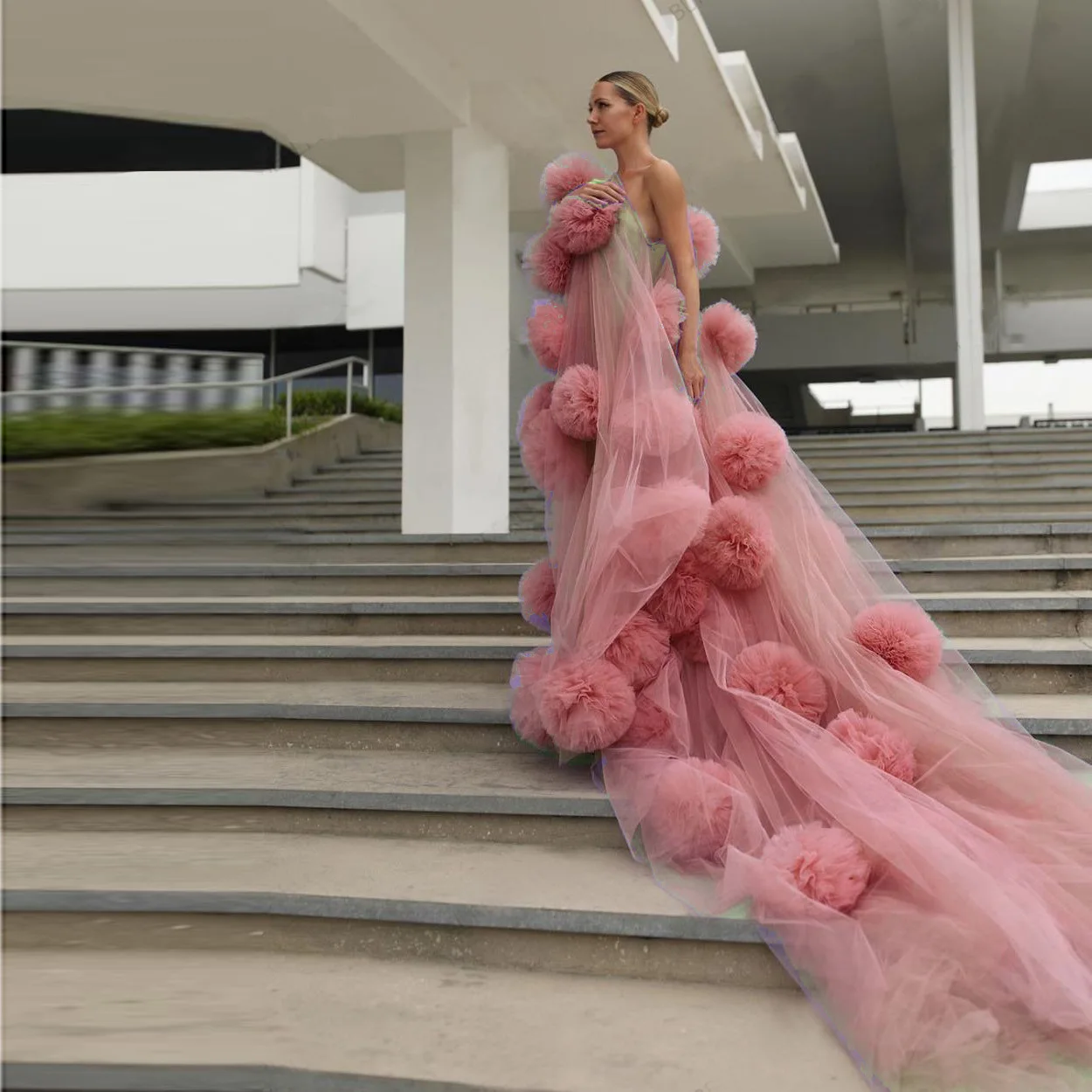 Kimono Élégant à Volants pour Femme Enceinte, Vêtement Luxueux pour Patients de Mariage, Tenue de Téléphone, pour Photographie, 2023