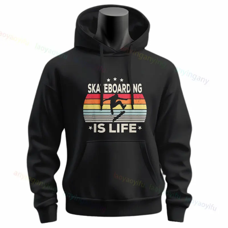 Skateboard Skate Skater Skateboarder Skateboarding  Hoodies Casual Long Sleeve Graphic Design Sportswear