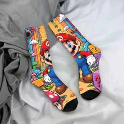 Marios Game Stockings Design Novelty Socks Spring Anti Skid Socks Couple Outdoor Sports Soft Breathable Socks