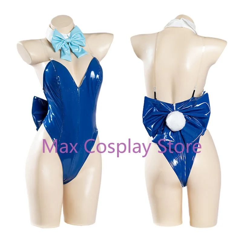 Max Cos Cosplay Asuma Toki Costume Wig Bunny Girls Jumpsuit Cute Rabbit Ears Halloween Party Bodysuit Customize