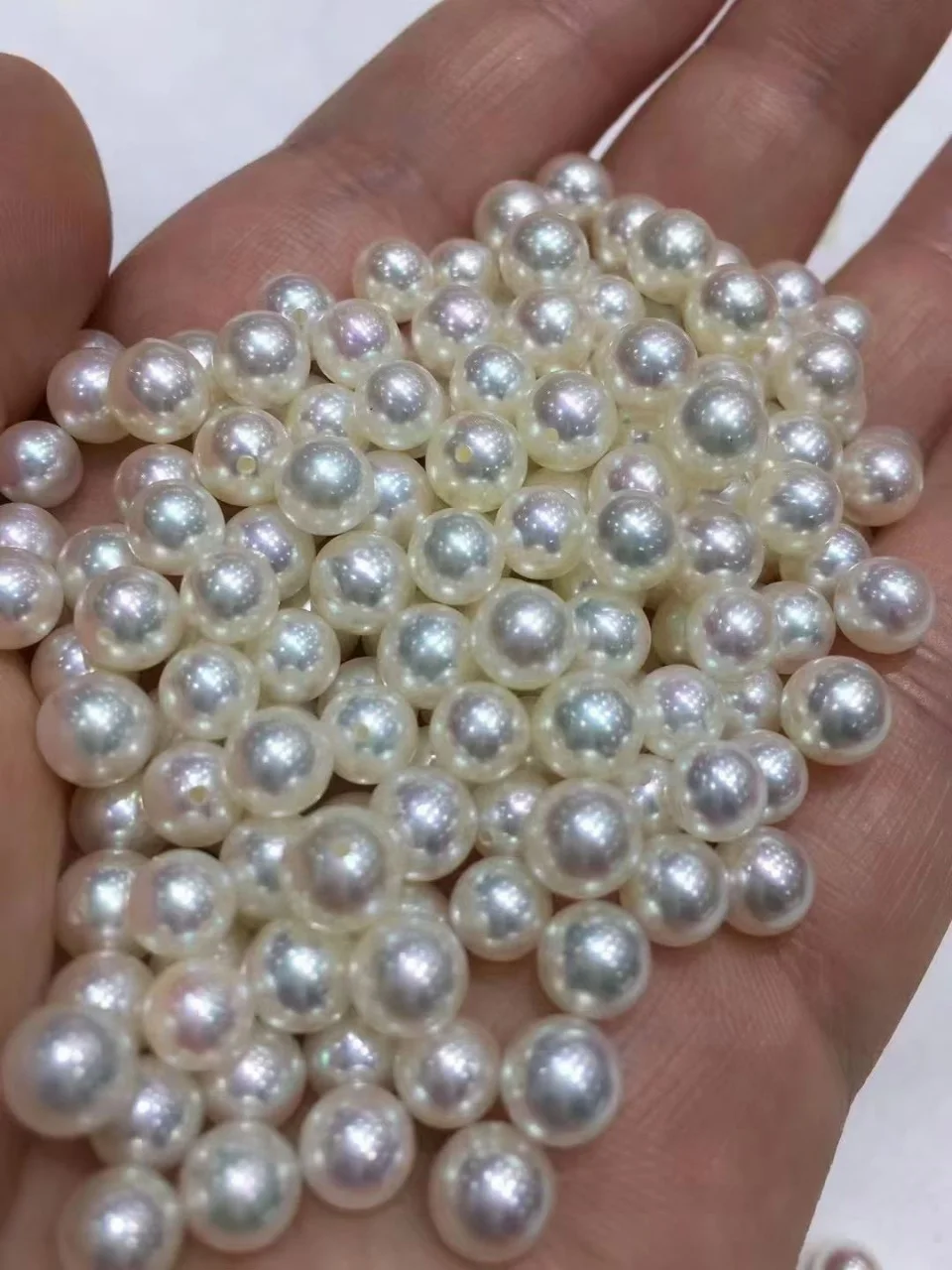 

Certificated S925 Silver Natural Pearl Ear Stud Aurora Luster Round 6-7m Freshwater Pearl Genderless Basic Daily Earring Jewelry