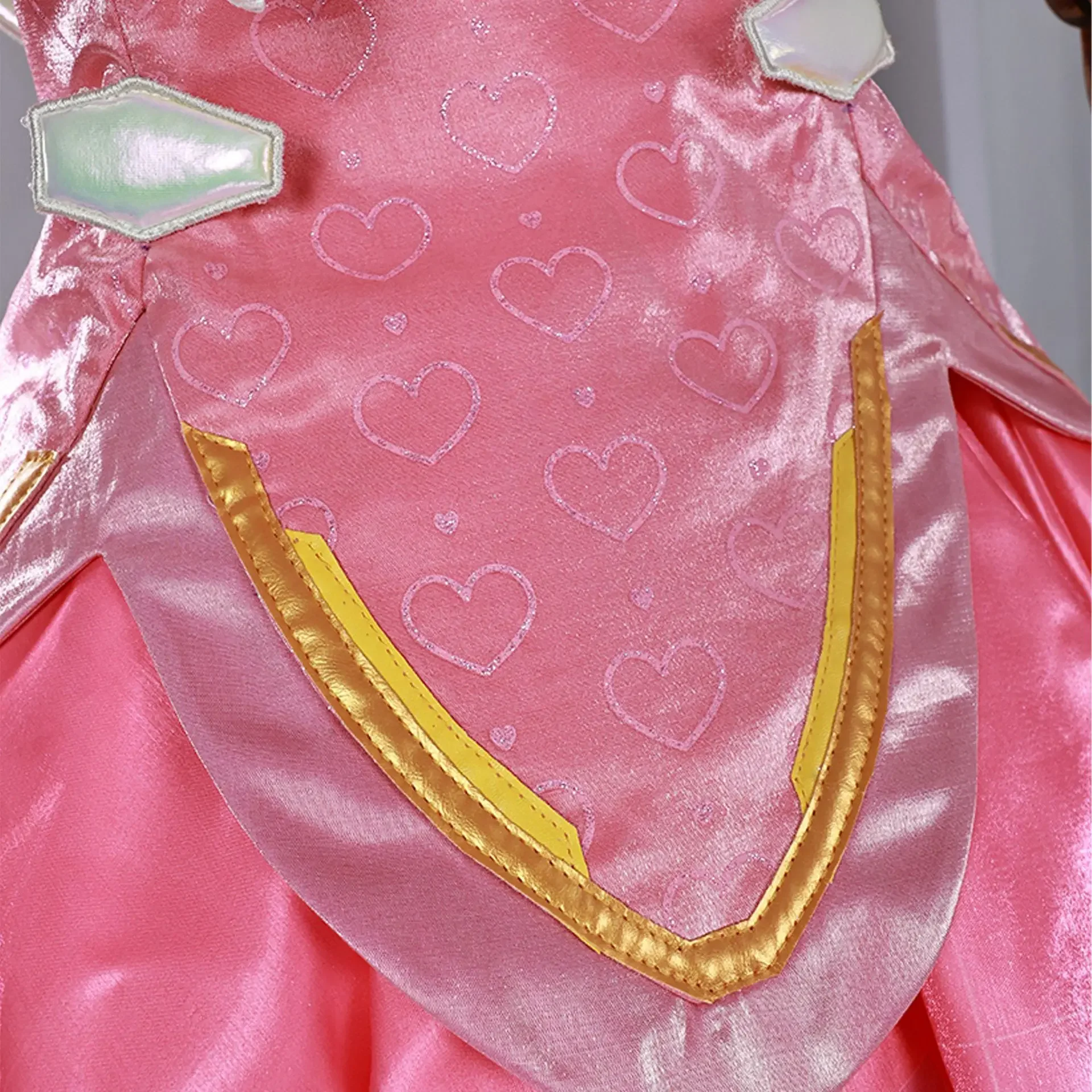 Gioco OW Magical Girl Juno Cosplay Pink Lolita Dress Costume Parrucche Donna Travestimento Fantasia Abbigliamento Guanti Papillon Abiti di Halloween