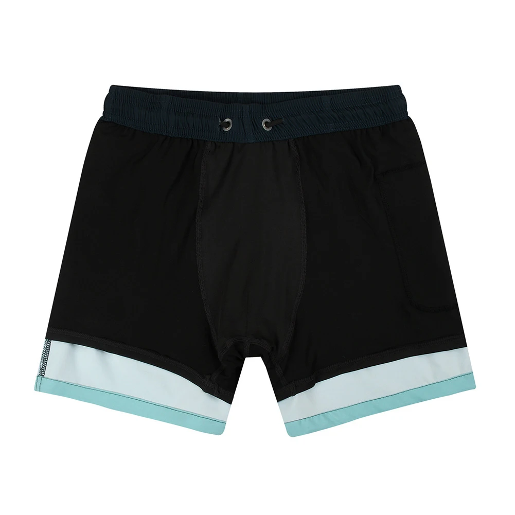 Mens Swim Trunks Camadas duplas Athletic Shorts Quick Dry Bolsos Drawstring Calças curtas Basketball Sport verão praia Trunks