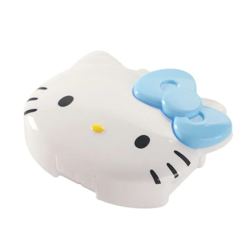 صندوق حبوب دواء صغير محمول من سانريوس هيلوكيتي، منظم دواء ميلودي لطيف، حاوية تخزين أقراص، صندوق توزيع للأدوية