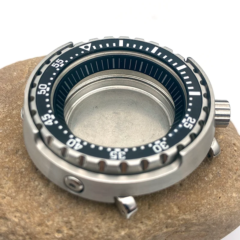 47mm Tuna Watch Case Fits NH35 NH36 7s26 4R35 4R36 Watch Movement Steel Bezel Insert Men Seiko Tuna Watch Case