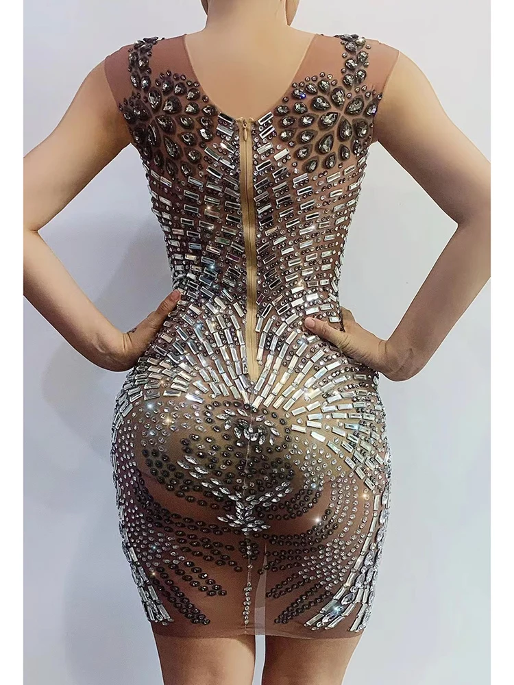 Hoge kwaliteit strass mesh elastische wikkel heuprok 2024 nieuwe modieuze aangepaste dameskleding