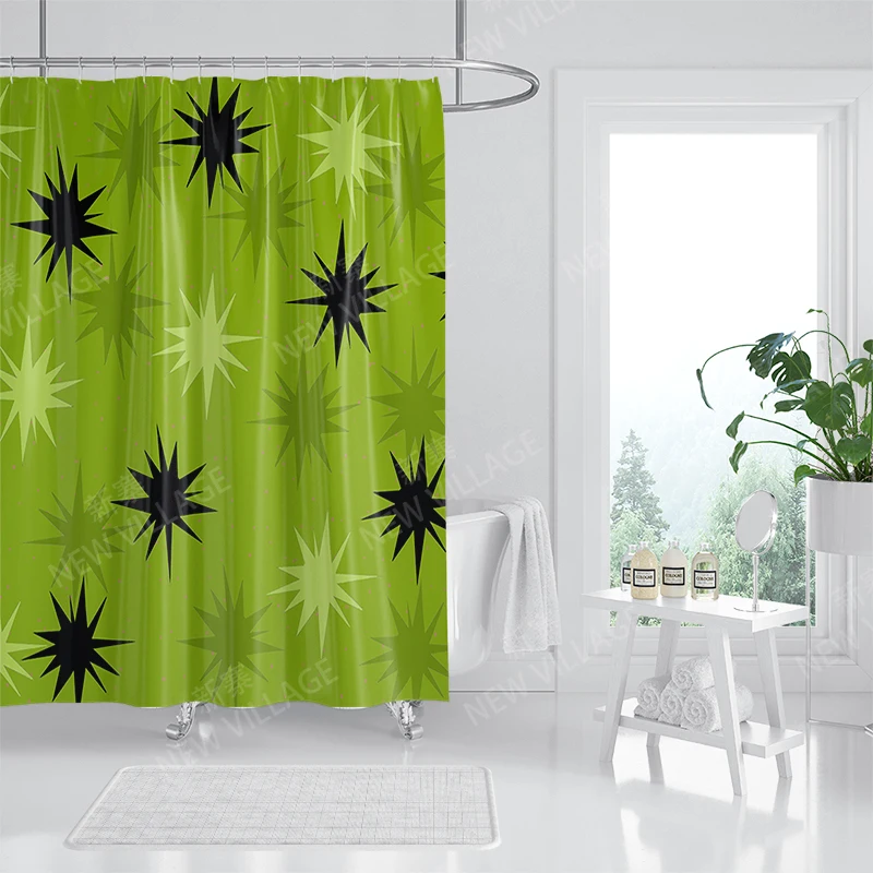 Waterproof fabric shower curtains Bathroom curtain accessories 180x200 Bath curtain for shower 240*236 nordic boho decoration