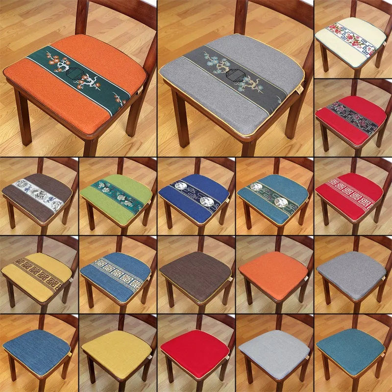 Wooden Sofa Cushions Chinese Latex Seat Cushions Solid Wood Furniture Circle Chairs Dining Table Chairs Tea Chair Cushions