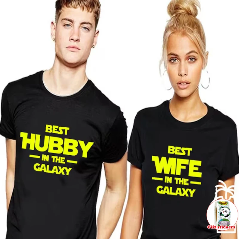 Best Husband Wife in The Galaxy Husband Wifey T Shirts Couples Shirt Funny Couples Matching TShirt Wedding Gift Anniversary Gift