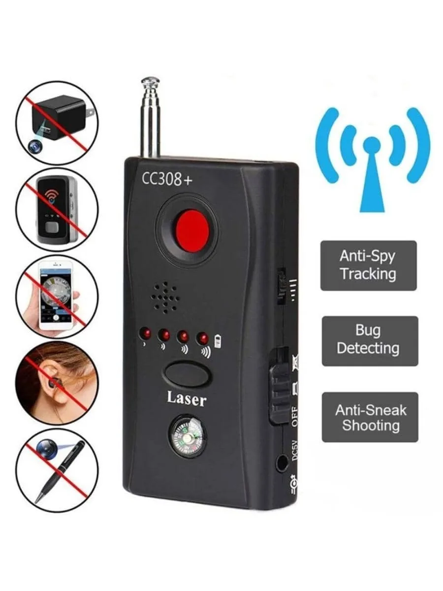 Wireless Camera Lens Signal Detector CC308+ Radio Wave Signal Detect Camera Full-range WiFi RF Tracker GSM Devices Finder